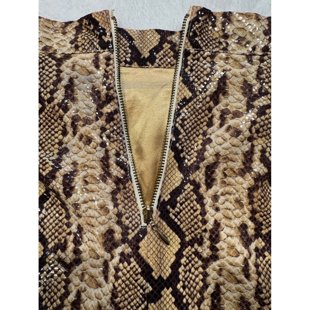 Guess by Marciano Snakeskin Pencil Skirt Brown Tan Animal Print Size 2 - Picture 2 of 6